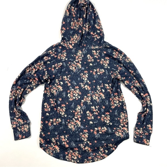 New Market & Spruce Kallon Brush Knit Shirt Hooded Floral - Picture 4 of 8